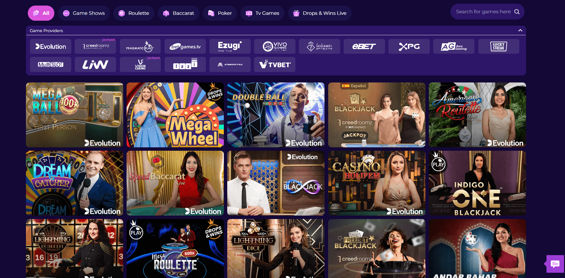 Crashino Live Casino