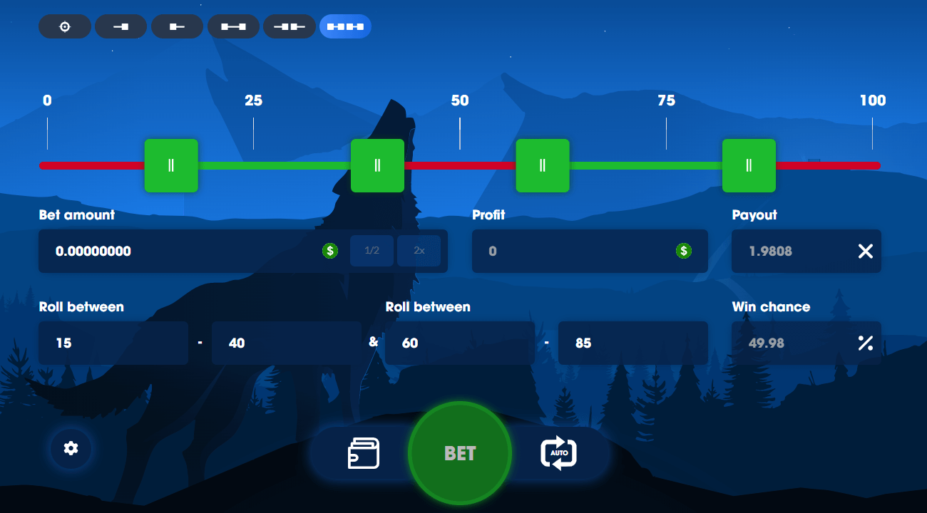 Wolfbet In-House Dice game