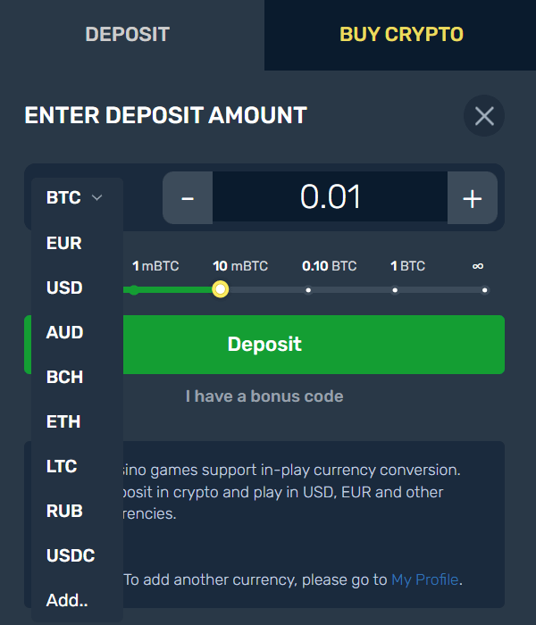 Winz Payment Options