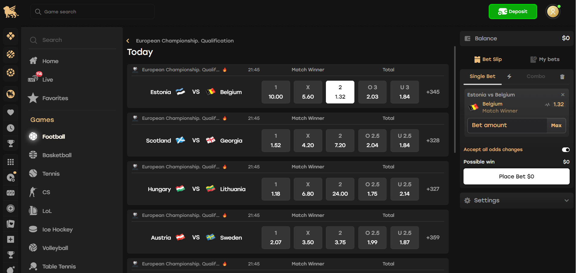 Fairspin Sports Betting