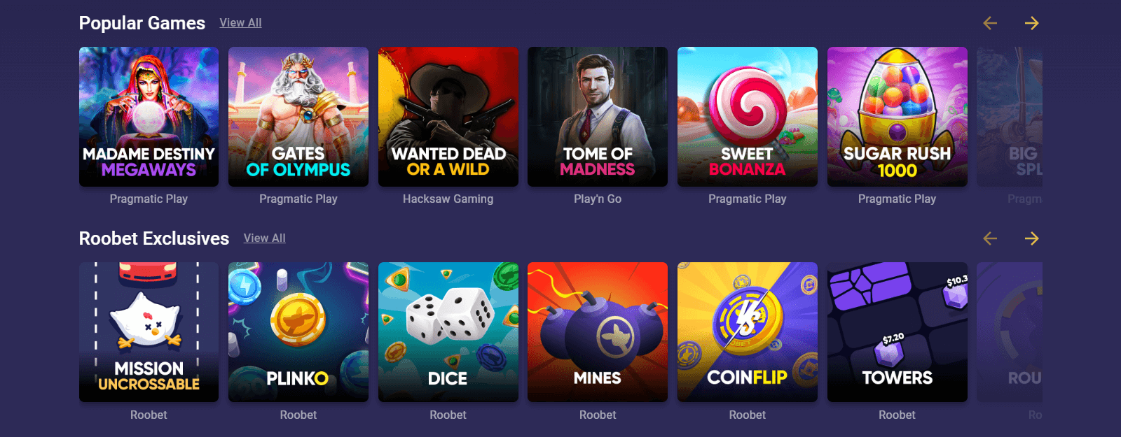 Roobet Casino Games