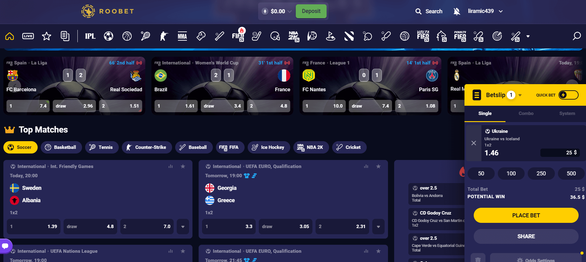 Roobet Sports Betting