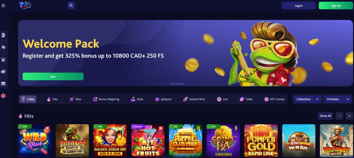 7bitcasino Home Page