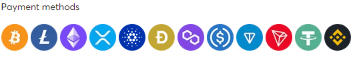 Bitcasino Payment Methods