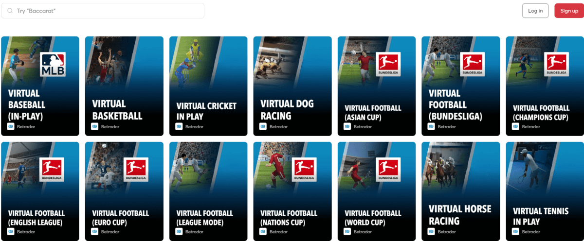 Bitcasino Virtual Sports