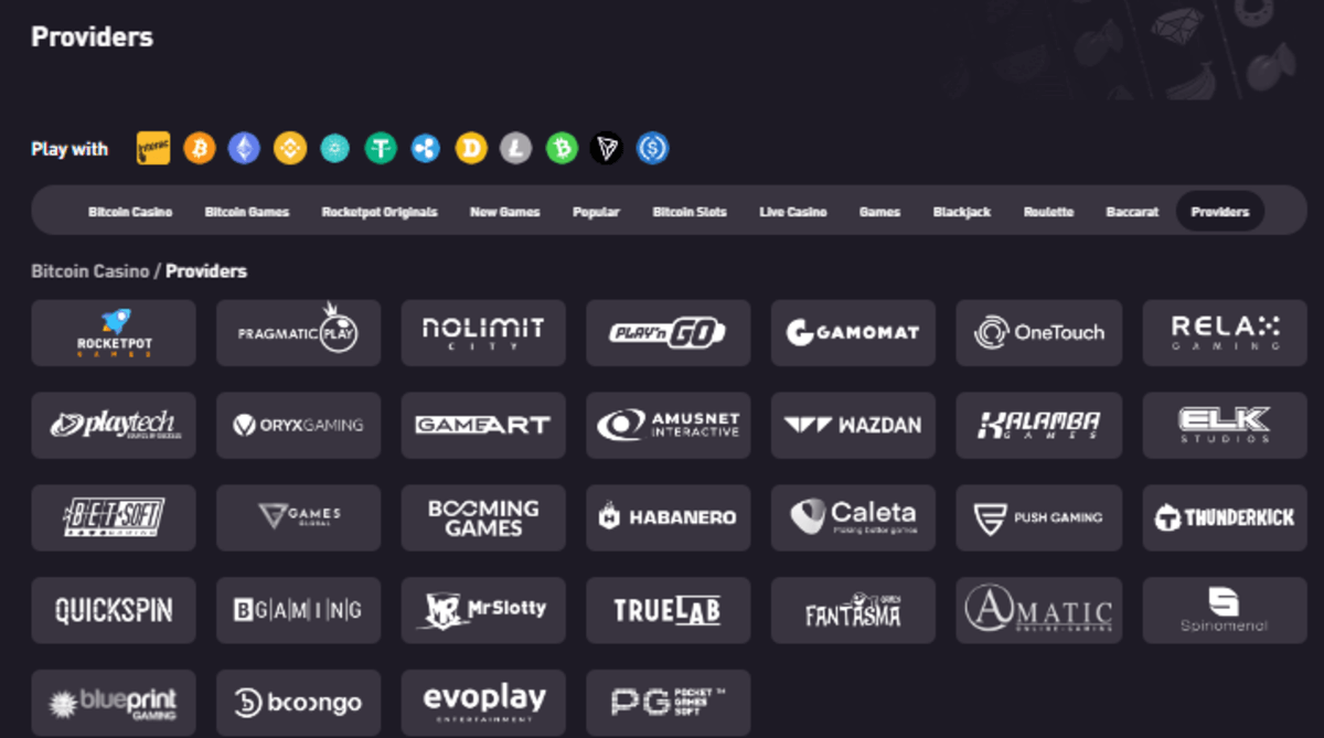 Rocketpot Software Providers